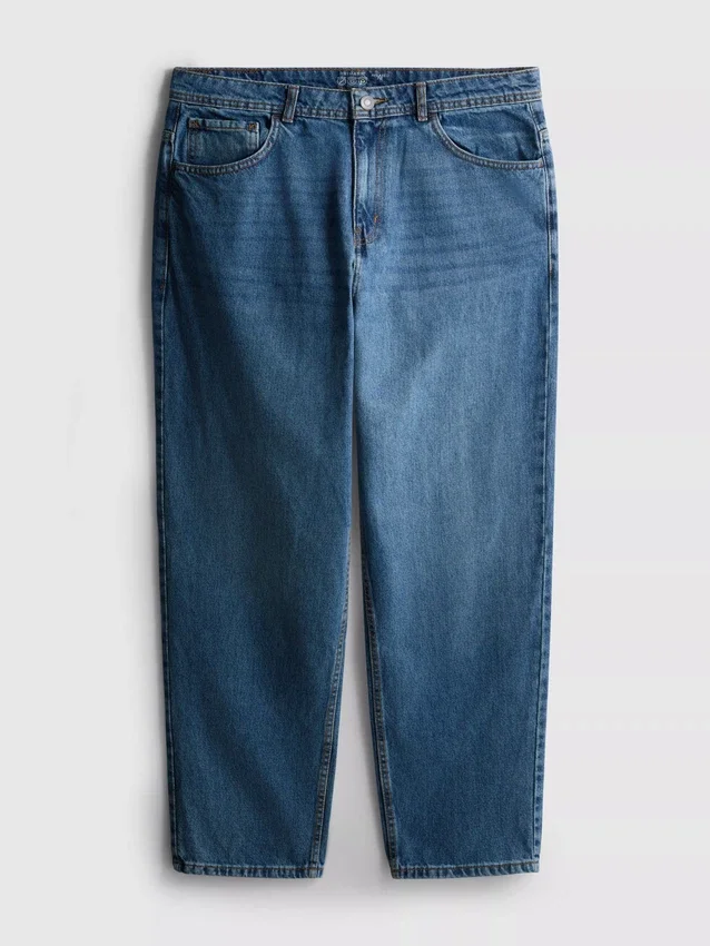 Hoch taillierte, locker sitzende Jeans