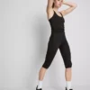 Hochgeschnittene, glatte Active-Capri-Leggings mit Stützfunktion