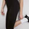 Hochgeschnittene, glatte Active-Capri-Leggings mit Stützfunktion
