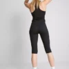 Hochgeschnittene, glatte Active-Capri-Leggings mit Stützfunktion