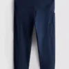 Hochgeschnittene, glatte Active-Capri-Leggings mit Stützfunktion