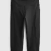 Hochgeschnittene, glatte Active-Capri-Leggings mit Stützfunktion