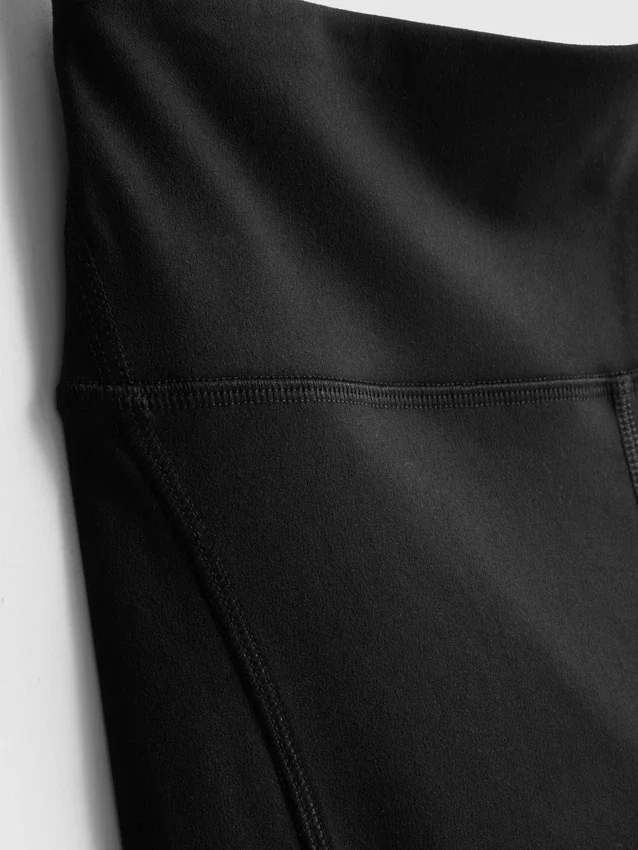 Hochgeschnittene, glatte Active-Capri-Leggings mit Stützfunktion