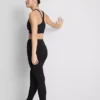 Hochgeschnittene, glatte Active-Leggings mit Stützfunktion