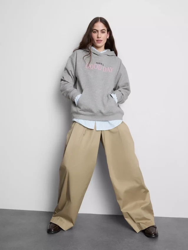 Hoodie mit Grafikprint aus Baumwollmischung