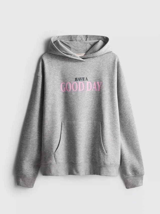 Hoodie mit Grafikprint aus Baumwollmischung
