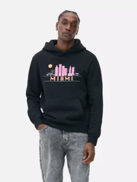 Hoodie mit Miami-Skyline
