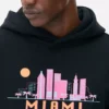 Hoodie mit Miami-Skyline