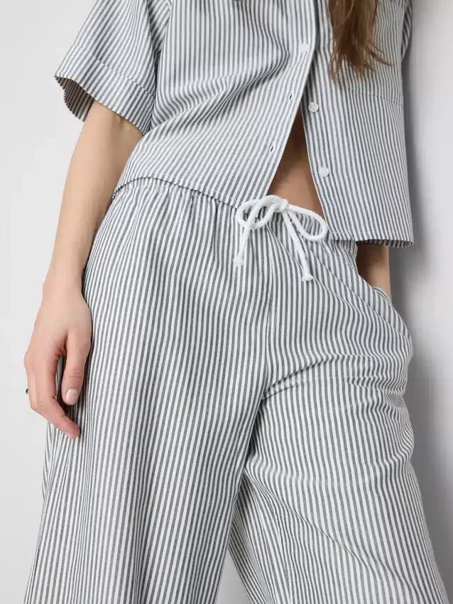 Hose mit Oxford-Streifen und Kordelzug