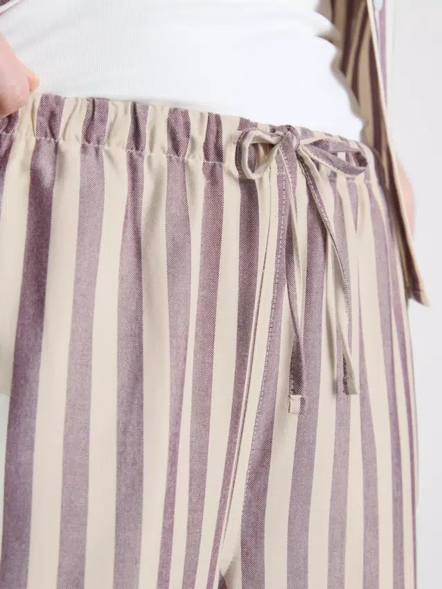 Hose mit Oxford-Streifen und Kordelzug
