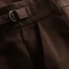 Hose mit weitem Bein, Falten und Gürteldetail