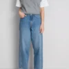 Jeans aus Baumwoll-Denim mit konisch zulaufendem, geradem Bein