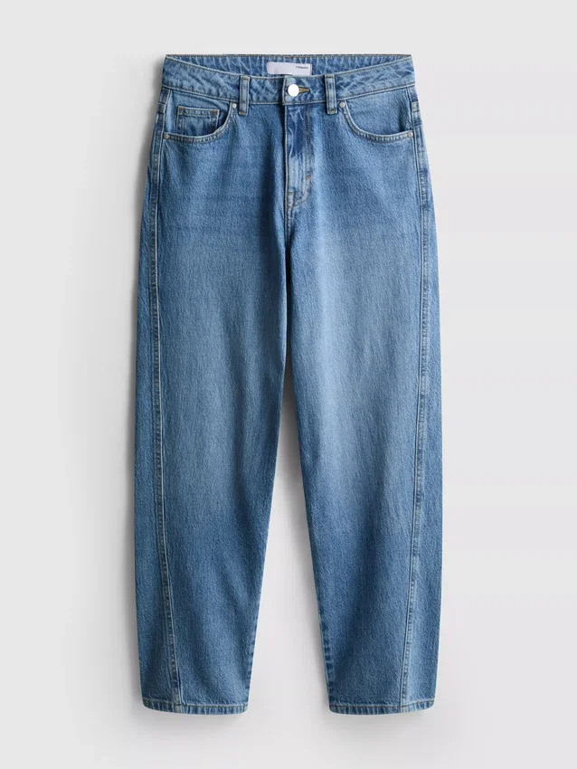 Jeans aus Baumwoll-Denim mit konisch zulaufendem, geradem Bein