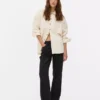 Jeans mit hoher Taille und geradem Bein