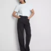 Jeans mit hoher Taille und geradem Bein