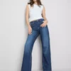 Jeans mit hoher Taille und geradem Bein
