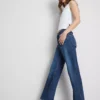 Jeans mit hoher Taille und geradem Bein
