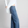 Jeans mit hoher Taille und geradem Bein