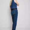 Jeans mit hoher Taille und geradem Bein