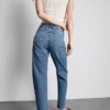 Jeans mit hoher Taille und geradem Bein