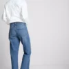 Jeans mit hoher Taille und geradem Bein