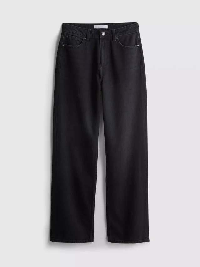 Jeans mit hoher Taille und geradem Bein