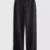 Jeans mit hoher Taille und geradem Bein