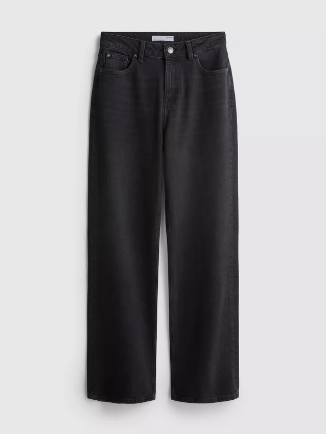 Jeans mit hoher Taille und geradem Bein