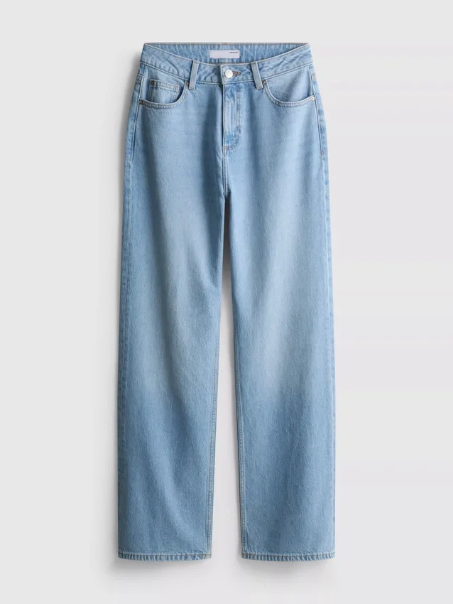 Jeans mit hoher Taille und geradem Bein