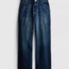Jeans mit hoher Taille und geradem Bein