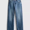 Jeans mit hoher Taille und geradem Bein