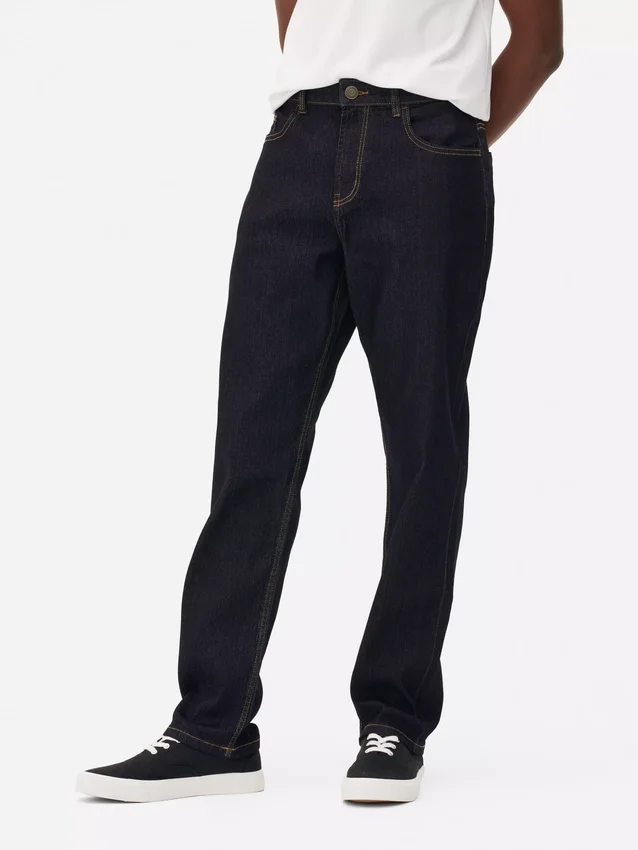 Jeans mit mittlerer Leibhöhe und geradem Bein