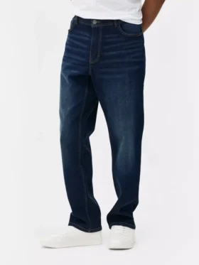 Jeans mit mittlerer Leibhöhe und geradem Bein