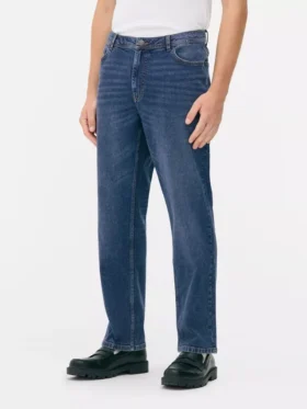 Jeans mit mittlerer Leibhöhe und geradem Bein