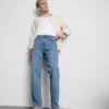 Jeans mit mittlerer Leibhöhe und geradem Bein