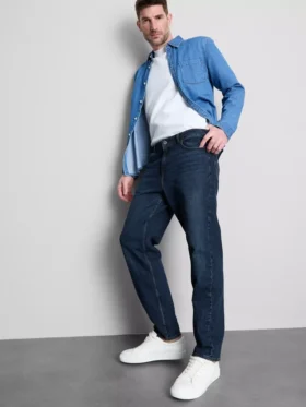 Jeans mit mittlerer Leibhöhe und geradem Bein