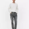 Jeans mit mittlerer Leibhöhe und geradem Bein