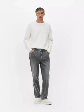 Jeans mit mittlerer Leibhöhe und geradem Bein