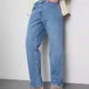 Jeans mit mittlerer Leibhöhe und geradem Bein