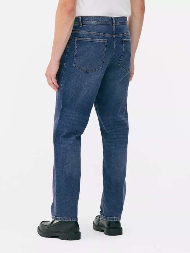 Jeans mit mittlerer Leibhöhe und geradem Bein