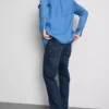 Jeans mit mittlerer Leibhöhe und geradem Bein