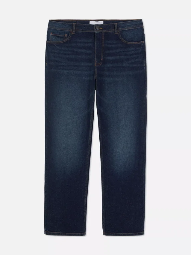 Jeans mit mittlerer Leibhöhe und geradem Bein
