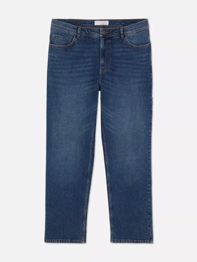Jeans mit mittlerer Leibhöhe und geradem Bein