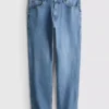 Jeans mit mittlerer Leibhöhe und geradem Bein