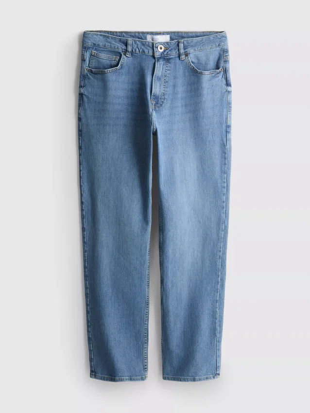 Jeans mit mittlerer Leibhöhe und geradem Bein