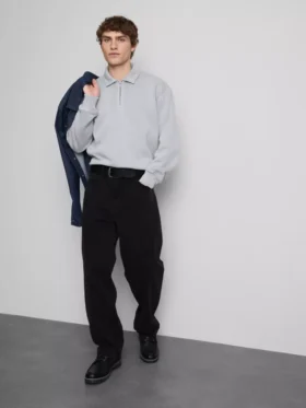 Jeans mit mittlerer Leibhöhe und lockerem, geradem Schnitt