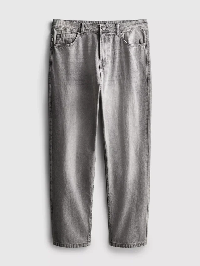 Jeans mit mittlerer Leibhöhe und lockerem, geradem Schnitt