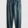 Jeans mit mittlerer Leibhöhe und lockerem, geradem Schnitt