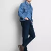 Jeans mit mittlerer Leibhöhe und schmaler Passform