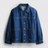 Jeansjacke aus Baumwolle mit aufgesetzten Taschen